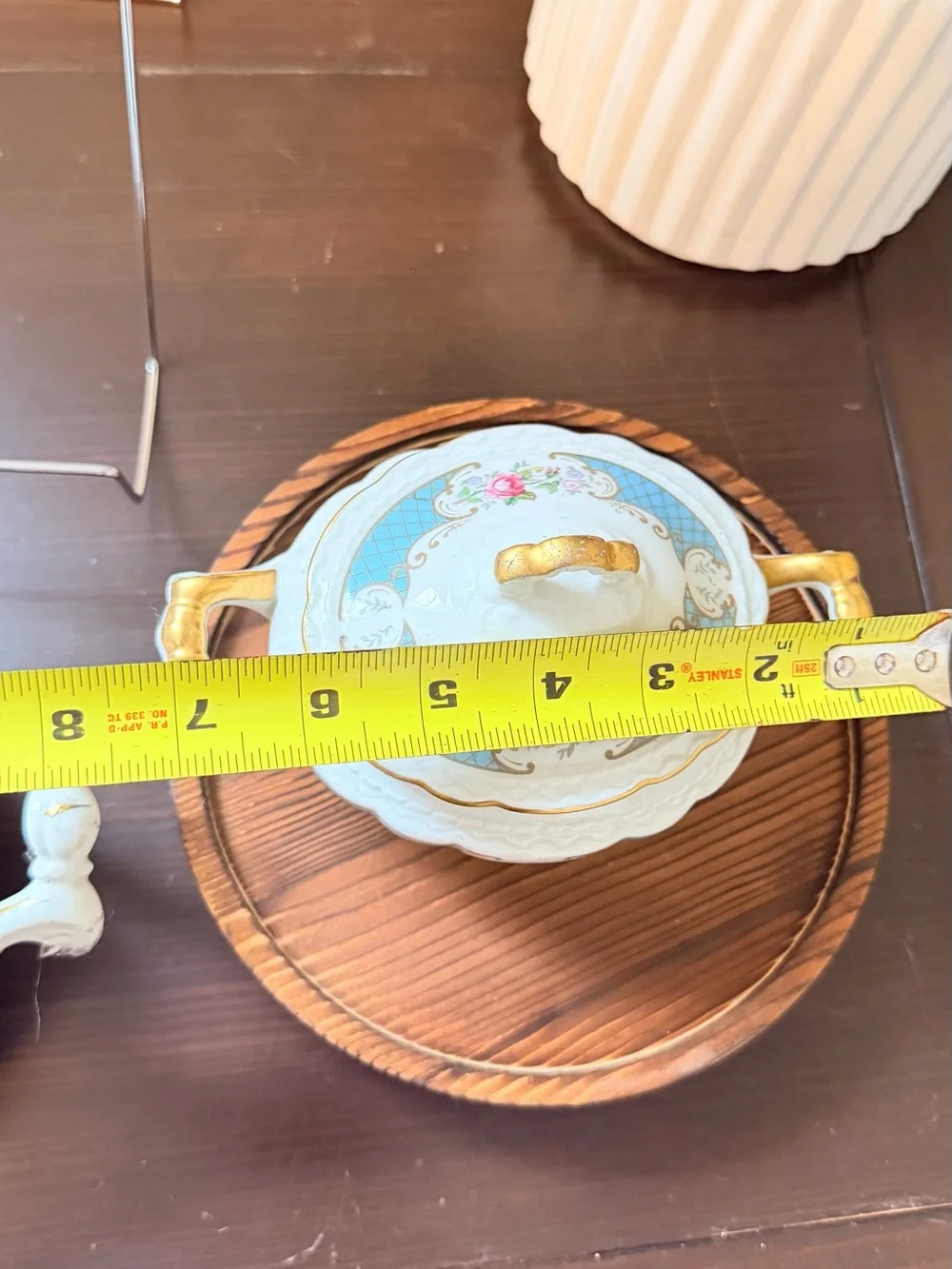 Vintage Royal Jackson / Myott Porcelain Serving Set - 3 Pieces (Blue Floral)